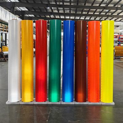 China High Intensity Flexible Prismatic Reflective Drum Sheeting for Traffic Control Signs White LZT9601 for sale