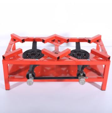 China Factory direct supply commercial angle steel stove cast iron stove stalls three stoves square tube welded gas stove for sale