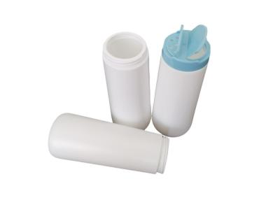 China Large Capacity Plastic Opaque White Spice Jars Butterfly Cap for sale