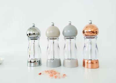 China Acrylic Salt And Pepper Grinder Set Ceramic Grinder Core Color Customizable for sale