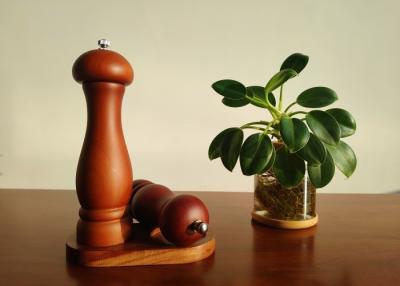 China Adjustable Roman Columns Classic Wooden Mill Salt And Pepper Grinder Set Fine Seasoning Set for sale