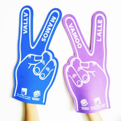 China 2020 Hot Selling EVA Foam Hand Encouragement Foam Hand And Finger For Sports Competition Customized Logo for sale
