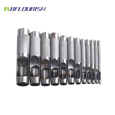 China 45#steel FLOURISH 8PCS 45# steel polishing punch for plastic with inch size&plastic film punch for sale