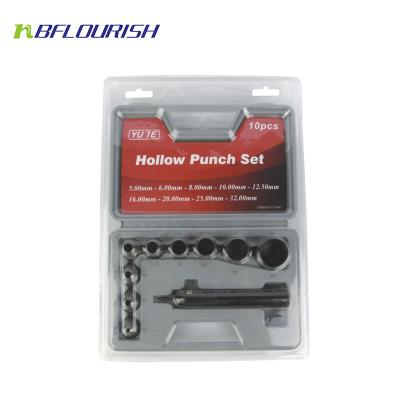 China 45#steel Yute 10 PCS 45# Hole Punch Tool Puncher Tool Kit for sale
