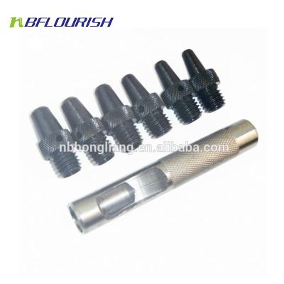 China 45#steel Yute 6pcs Replaceable Head Hollow Punch Tool Kit for sale