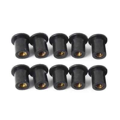 China Long Rubber Well Nut with Nickel Plated Zinc Plated Passivation Surface Treatment , M5 Motorcycle Rubber Well Nuts for sale