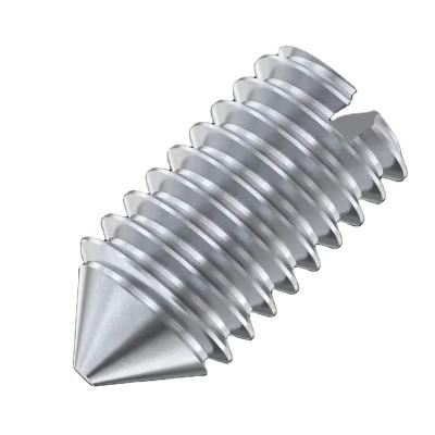 China Custom DIN551 Stainless Steel Grub Screws Set Screw with Slotted Head and Cone Point in Metric Measurement System for sale