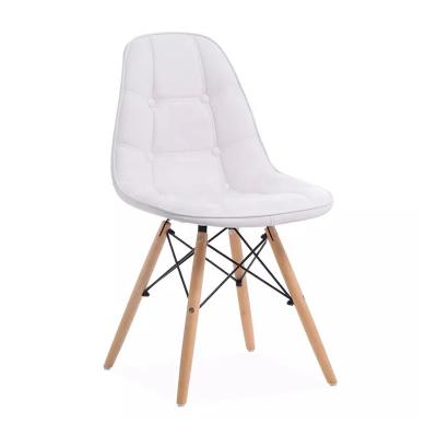 China Metal Frame PU White Eiffel Dining Chair For Home stable bearing Anticorrosion for sale