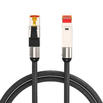 China 40G Cat8 Pre-assembled Cable with Nylon Braid Cat 8 Field Connectors Premium Hi-Speed 40GBit LW-CA8PR-XX Pre-terminated for sale