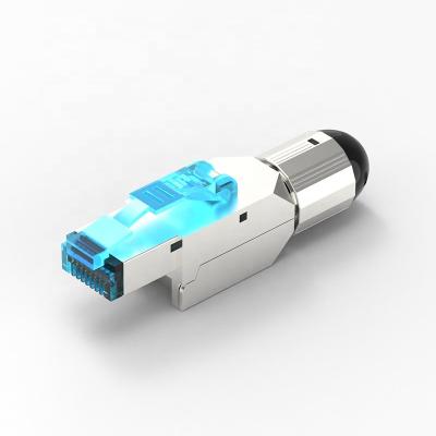 China Linkwylan Toolless Cat8 Field Termination Socket 40G 2000MHz RJ45 Cat 8 Connector Socket Zinc Alloy High Speed Metal Shielded PCB Inside for sale
