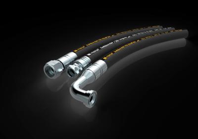 China Hydraulic Pressure Hose 680 Bar Burst Pressure Compatible With Hydraulic Fluids For Heavy-Duty Applications for sale