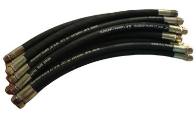 China 6-25mm Minimum Bend Radius NBR High Pressure Hydraulic Hose With Crimp Or Reusable Fittings And NBR Cover for sale