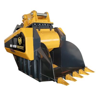 China Excavator Professional Manufacturer WORLD Breaker Multifunctional Concrete Crusher Bucket For 10-30 Ton Excavator for sale