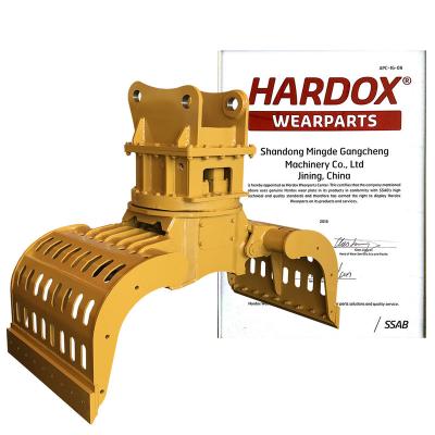 China WORLD 4-40T Hydraulic Sorting Demolition Excavator Grab Demolition Grapple For Stone for sale