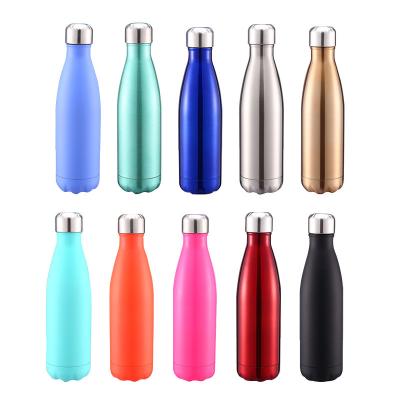 China 500Ml Camping Sport Tumbler Stainless Steel Thermos Sublimation Flasks PORTABLE Cola Shape Water Bottle for sale