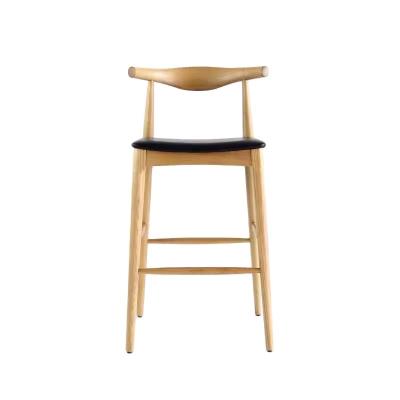 China Mid Century Modern Wood Furniture Ash Wooden Bar Furniture Revolving Bar Chair for sale
