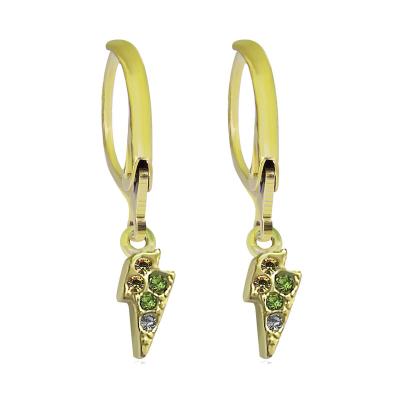 China CLASSIC 18K Lucky Tree Desert Plant Series Stainless Steel Cactus Coconut Tree Of Life Charm Circle Earring for sale