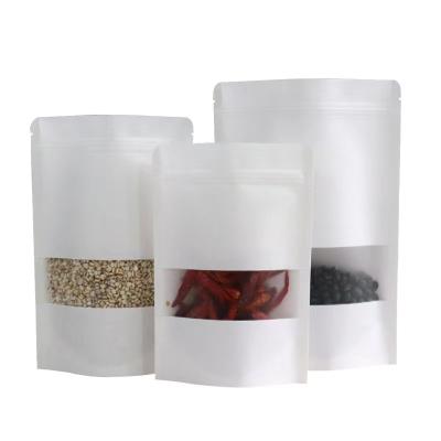 China Aseptic wholesale ziplock side food grade white paper bag brown craft paper bag for sale