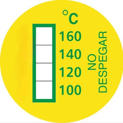 China Etiquetas sensibles a altas temperaturas irreversibles de medición de temperatura personalizada 100-160C en venta