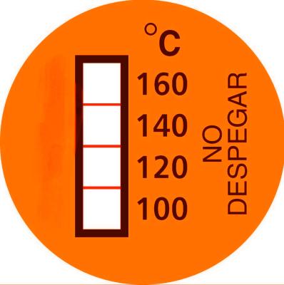 China Restaurantes Etiquetas sensibles a la temperatura irreversibles 100-160°C para aplicaciones de alta temperatura en venta