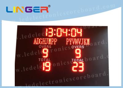 China Sports Stadium LED Cricket Scoreboard With Shot Clock OEM / ODM Acceptable for sale