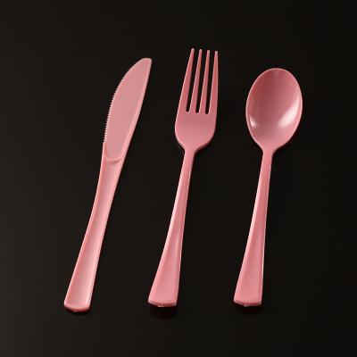 China Factory direct disposable plastic party spoon fork knife sets party restaurant picnic for sale