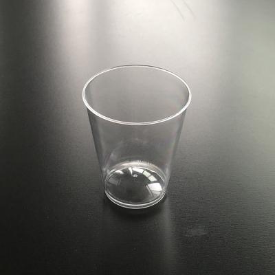China Party Restaurant Picnic PS2.5 Ounce Small Wine Anti-drop 30Ml Creative Transparent Glass Plastic Wine Glass for sale