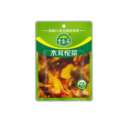 China Black fungus Factory WholesaleJixiangju fungus mustard 106G spicy flavour Mustard tuber mustard for sale