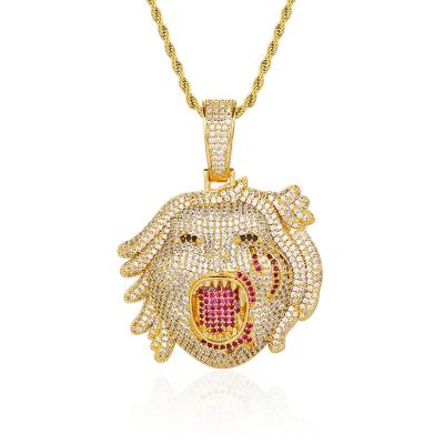 China Environmental friendly hot fashion new custom 18k gold plated CZ jewelry hiphop iced out pendant for sale