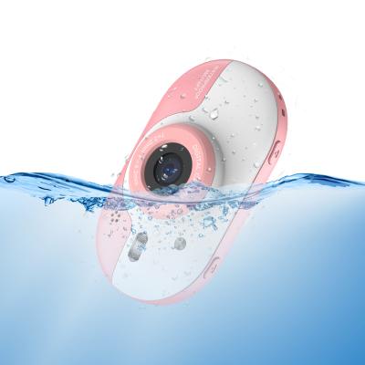 China Rotating Min Sport Cam Continuous Shoot LCD Screen Kids Gift New Kids Dual 2.4 Inch Underwater Camera For Selfie for sale