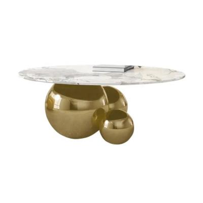 China (Other)High Performance Adjustable Center Popular Modern Round Marble Table For Home Hotel Luxury Gold Living Room Coffee Table for sale
