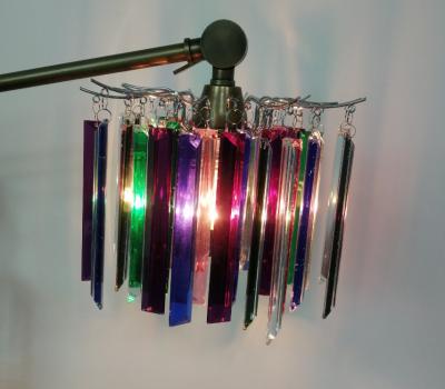 Chine La nuance pendante perlée acrylique DIY Chrome de 250*180MM a plaqué du cadre à vendre
