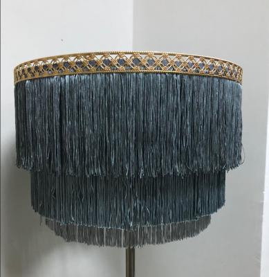 Chine Le gland de cru de 3 rangées frangent la lampe antique de frange de l'abat-jour E27 à vendre