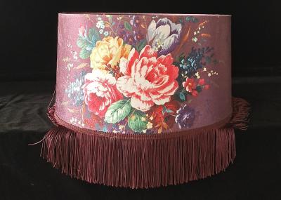 Chine Antiquité 400*250MM de glands de Rose Floral Velvet Lampshade With à vendre