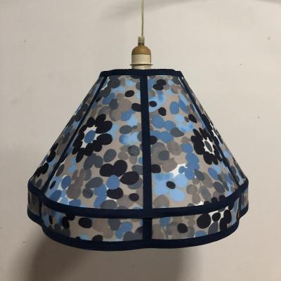 Chine L'abat-jour bleu de fleur de point de vague a effilé le diamètre 30cm pour le plafonnier à vendre