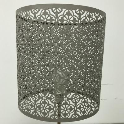 Chine Lampe décorative 21*28cm Grey Painted rond en métal de tambour grand à vendre