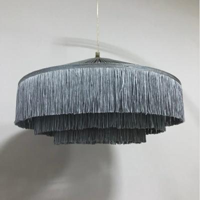 Chine Le gris 3 couches a frangé le cardan de manière du principal 3 de dôme de nuances de plafonnier à vendre