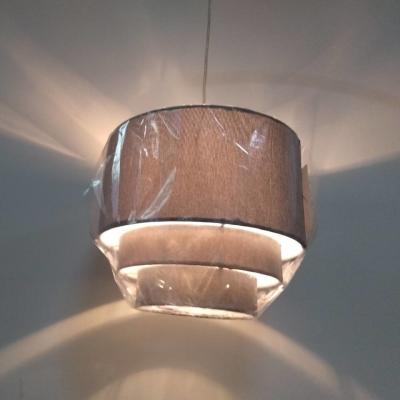 Cina TC ombra di lampada della libro con copertina rigida di 3 strati Gray Linen Collapsible per il soffitto in vendita