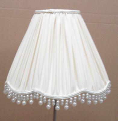 중국 Fabric White Bedside Lamp Shades Drum / tapered Shape With Fringe 판매용