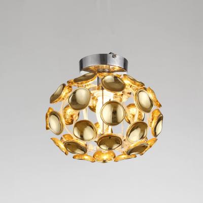 Chine Lustre et lampe acrylique de plafond d'or antique de miroir pour le restaurant à vendre