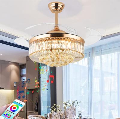 China Modern crystal fan smart ceiling fan controller shami ceiling fan rectifier prices white lightweight modern bldc visual motor big for sale