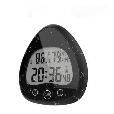 China LUMINOVA Zh037 Bathroom Clock Timer Suction Cups Waterproof Hygrometer Thermometer Countdown Wall Shower Clock for sale