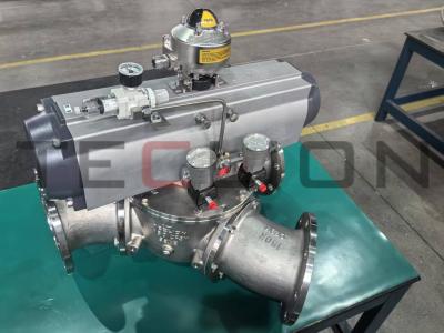 China 316L-materiaal poedertransportbal Pneumatische diverterklep Te koop
