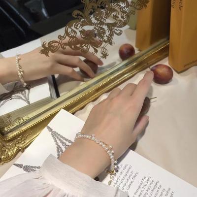 China 2022 cute factory direct fashion design freshwater pearl bracelet for sale