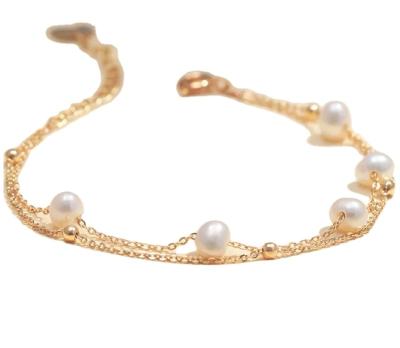 China Factory supply fashion design 5~6mm freshwater pearl bracelet cute 2022 for sale