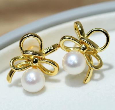 China Factory direct supply FASHIONABLE 925 sterling silver freshwater pearl earrings for sale