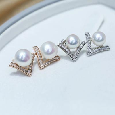 China Factory direct supply FASHIONABLE 925 sterling silver freshwater pearl earrings for sale