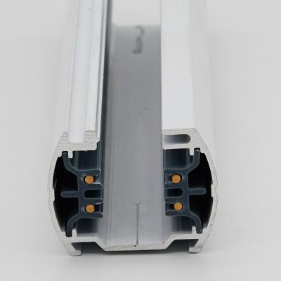 China Modern CE Standard Aluminum 3 Wire Monorail 4 Circuit Lighting 3 Track Systems Fase Rail Kit Suspension Rail for sale