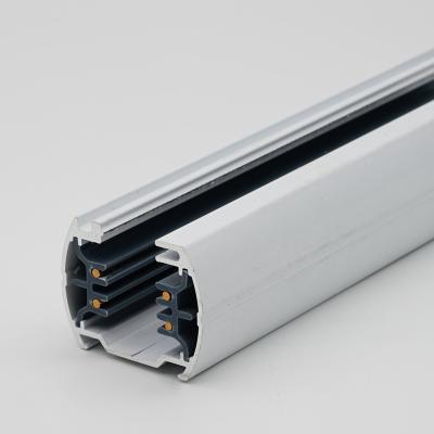 China Modern Modern Style 1M/1.5M/2M/3M White Aluminum 4 Wire LED Light Track Railway Track Lighting Accessories for sale
