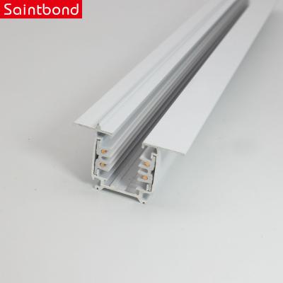 China Excellent modern 4 wire 3 phase aluminum spot light recessed track rail for led track lighting system for sale